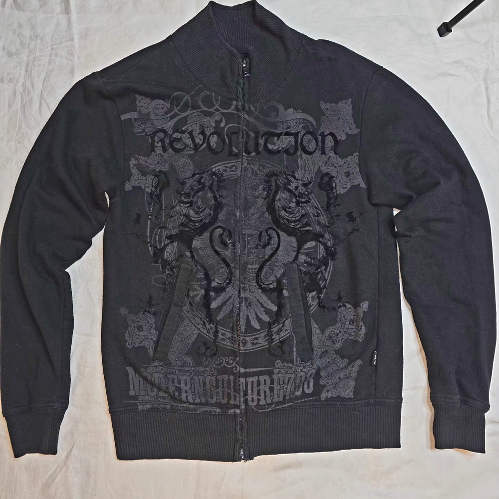 Revolution Women's Black Graphic Hoodie